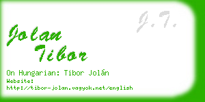 jolan tibor business card