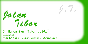 jolan tibor business card